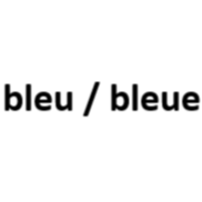 bleu / bleue