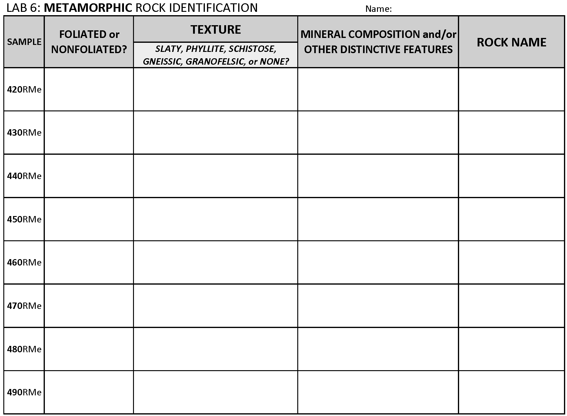 Lab 6 Activity – Laboratory Manual for Earth Science