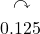  \begin{equation*}\begin{split} &\curvearrowright \\ 0&.125 \end{split}\end{equation*}