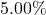 5.00\%
