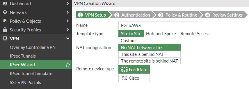 Step1- Select VPN Name