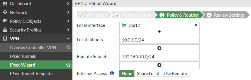 Step3-Set Policy & Routing