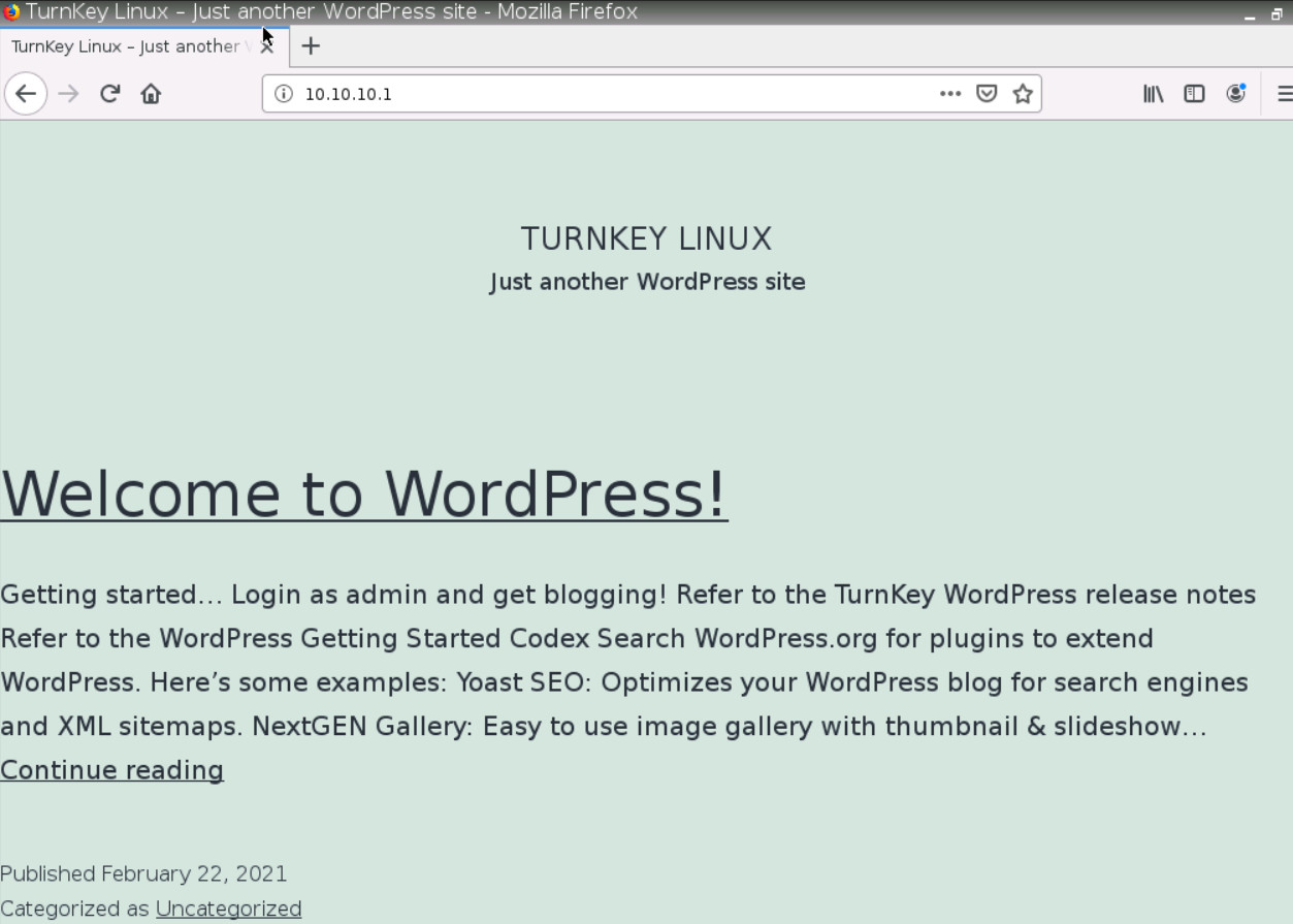 You should be able to reach WordPress