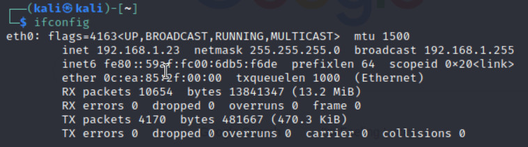 Verify you've received an IP address from DHCP