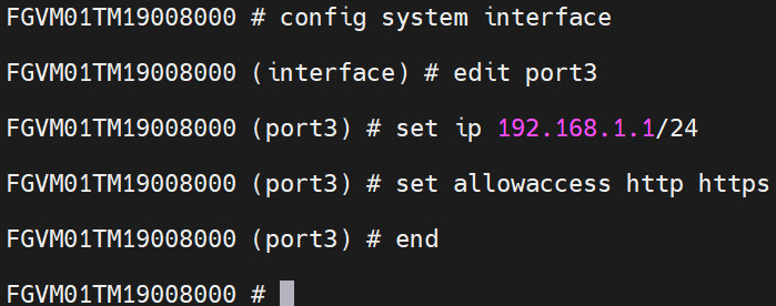 Port3 settings