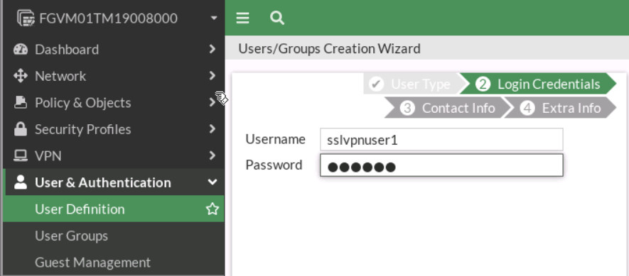 Configure Login Credentials