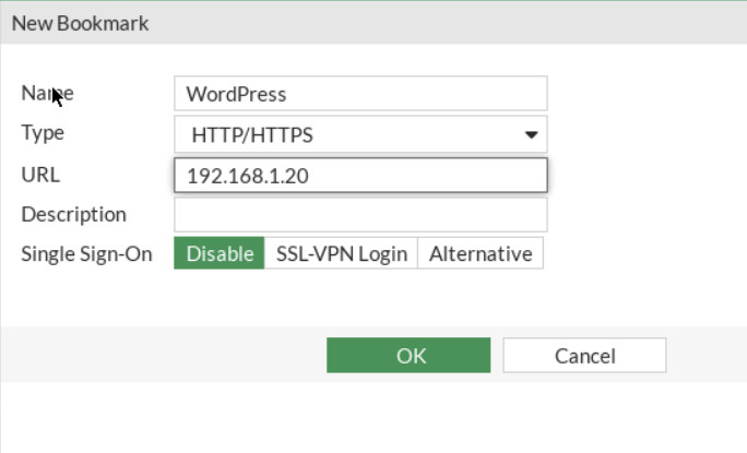 Create a HTTP/HTTPS bookmark