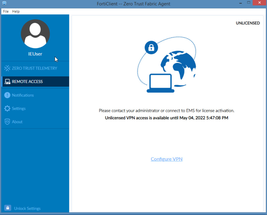 Configure FortiClient