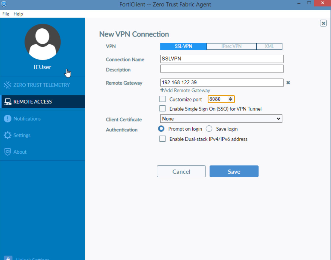 Configure SSLVPN