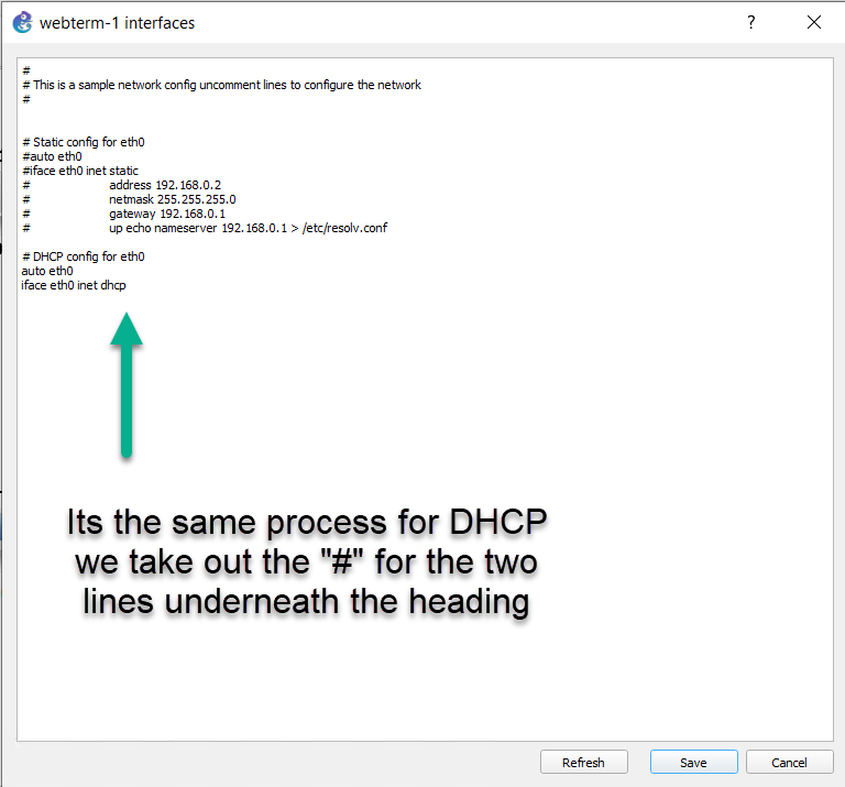 Enable DHCP client