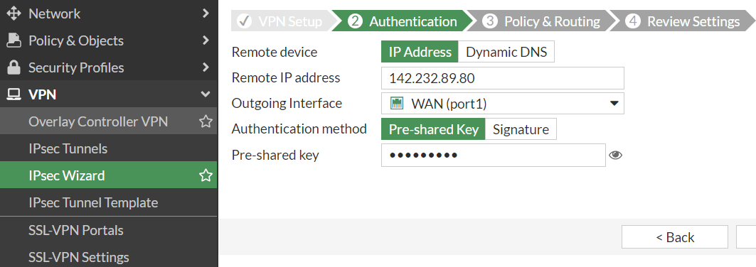 Step2-Set a remote IP address