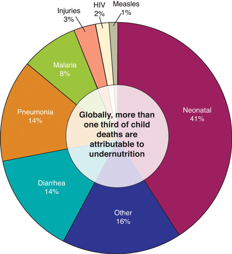 The causes of death for children under the age of five