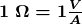   \boldsymbol{ 1 \;\Omega = 1 \frac{V}{A} } 