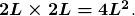 \boldsymbol{2L\times{2L}=4L^2}.