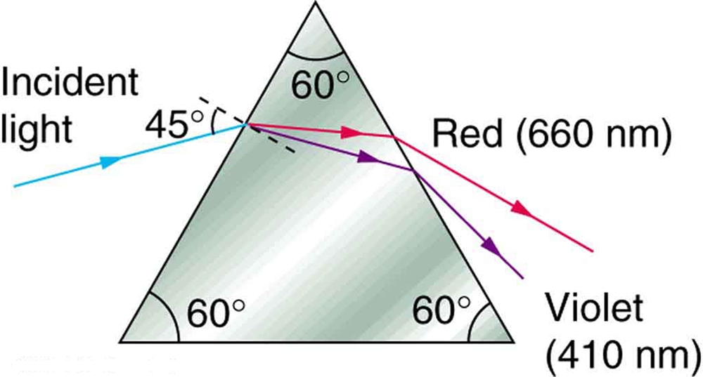 4.5 Dispersion: The Rainbow and Prisms – Douglas College Physics 1207