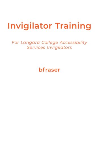 Cover image for Langara College Accessibility Services Invigilator Training