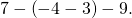 7-\left(-4-3\right)-9.