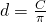 d=\frac{C}{\pi }