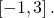 \left[-1,3\right].