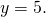 y=5.