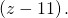\text{−}\left(z-11\right).