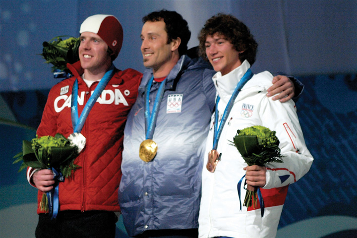 This picture shows gold, bronze, and silver medalists at the Olympic Games.