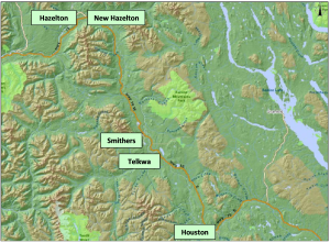 Bulkley Valley map