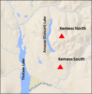 Kemess North South mine locations