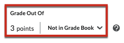 uneditable points value field when quiz is not connected to grade book