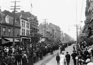 Labour Day celebrations in Toronto, ca.1900. (City of Toronto Archives) https://commons.wikimedia.org/wiki/File:1900s_Toronto_LabourDay_Parade.jpg