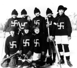 One jersey that never caught on. The women's Fernie Swastikas (ca.1922) wear a symbol that was not yet associated with Nazism.