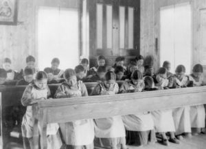 Study period at the Roman Catholic Indian Residential School, at Fort Resolution, NWT, n.d. (Canada, Minister of the Interior, Library and Archives Canada / PA-042133) http://collectionscanada.gc.ca/pam_archives/index.php?fuseaction=genitem.displayItem&rec_nbr=4063309&lang=eng