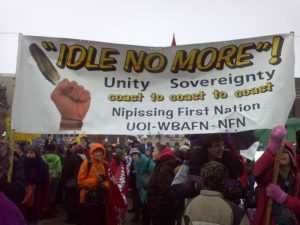 Idle No More marchers in Ottawa, 2013. (Created by Michelle Caron) https://en.wikipedia.org/wiki/File:Idle_No_More_2013_Ottawa_1.jpg