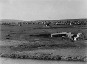 Calgary, Alberta, ca. 1885. Even small service centres like Calgary were home to warehouses and processing operations in the industrial age. (Library and Archives Canada) https://en.wikipedia.org/wiki/Calgary#/media/File:Calgary_Alberta_circa_1885.jpg
