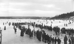 Enormously popular in places like Dartmouth, NS, curling was nevertheless slow to professionalize and arrived at the Winter Olympics in 1924 then disappeared until 1998.
