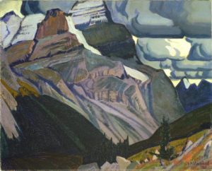 J.E.H. MacDonald was a founding member of the Group of Seven. His "Dark Autumn, Rocky Mountains" was painted in 1930.