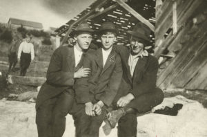 A photo of John Lanquist, Gino Pakkala and Harold Malm Sr. in Sointula, B.C.