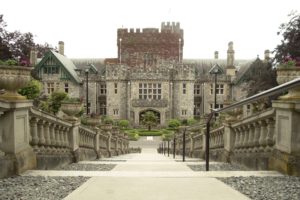 Their coalminers lived in shacks but the Dunsmuirs lived in style. James Dunsmuirs's Hatley Castle near Victoria has, since his death, served as a military college and Royal Roads University, as well as the home of the X-Men in a series of movies. (Photo by Smably at English Wikipedia - Transferred from en.wikipedia to Commons by Kurpfalzbilder.de using CommonsHelper., Public Domain, https://commons.wikimedia.org/w/index.php?curid=9433304)