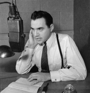 Lorne Greene (1915-87) would achieve notoriety on the CBC as “The Voice of Canada.” Assigned the task of reading out the names of soldiers and other Canadians killed in combat or at sea – and because of his deep resonant voice – he was more widely known as “The Voice of Doom.”
