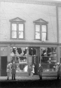 Vancouver's anti-Asian riot of 1907 resulted in extensive damage in the Chinese and Japanese quarters. W.L. Mackenzie King (to whom this photo is credited) was sent by Laurier to investigate; 34 years later King would oversee Japantown's depopulation. (William Lyon Mackenzie King / Library and Archives Canada / C-014118) http://collectionscanada.gc.ca/pam_archives/index.php?fuseaction=genitem.displayItem&rec_nbr=3363536&lang=eng