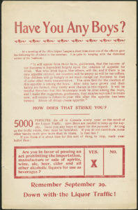 A good example of the rhetoric used by maternal feminists: an appeal to motherly feeling in the fight against the "Liquor Traffic". (Library and Archives Canada, Acc. No. 1984-4-943 W.C.T.U Dominion) http://collectionscanada.gc.ca/pam_archives/index.php?fuseaction=genitem.displayItem&rec_nbr=2988523&lang=eng