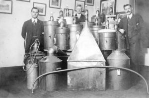 Liquor stills captured during prohibition in Vancouver, 1917. (City of Vancouver Archives 480-215) http://searcharchives.vancouver.ca/description-in-progress-5550