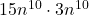 15{n}^{10}\cdot 3{n}^{10}