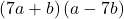 \left(7a+b\right)\left(a-7b\right)