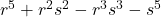 {r}^{5}+{r}^{2}{s}^{2}-{r}^{3}{s}^{3}-{s}^{5}