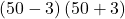 \left(50-3\right)\left(50+3\right)