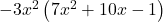 -3{x}^{2}\left(7{x}^{2}+10x-1\right)