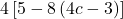 4\left[5-8\left(4c-3\right)\right]