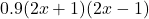 0.9(2x+1)(2x-1)