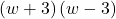 \left(w+3\right)\left(w-3\right)